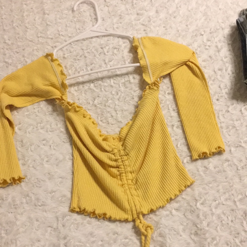Yellow crop top
